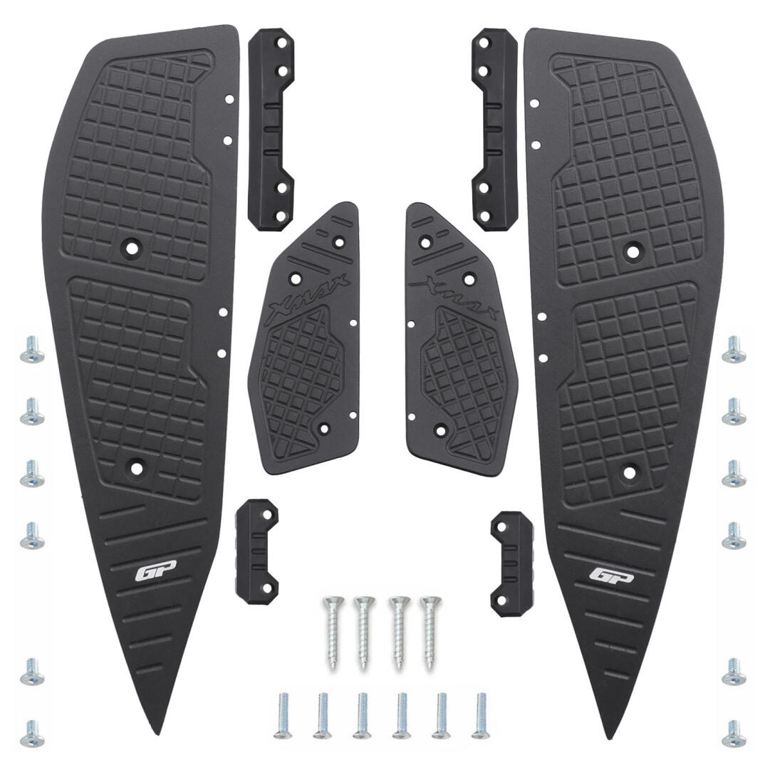 GP Kompozit Yamaha XMAX 250-400 2018-2022 Uyumlu Basamak Alüminyum Siyah - 2