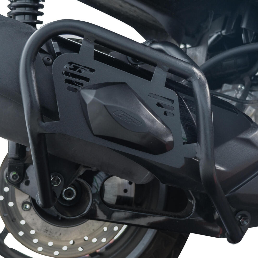 GP Kompozit Yamaha XMAX 250-400 2025-2026 Uyumlu Kapaklı Egzoz Koruma Demiri Siyah - 2