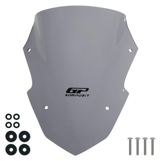 GP Kompozit Yamaha XMAX 250 Tech Max 2024-2026 Uyumlu Spor Ön Cam Gri - 4