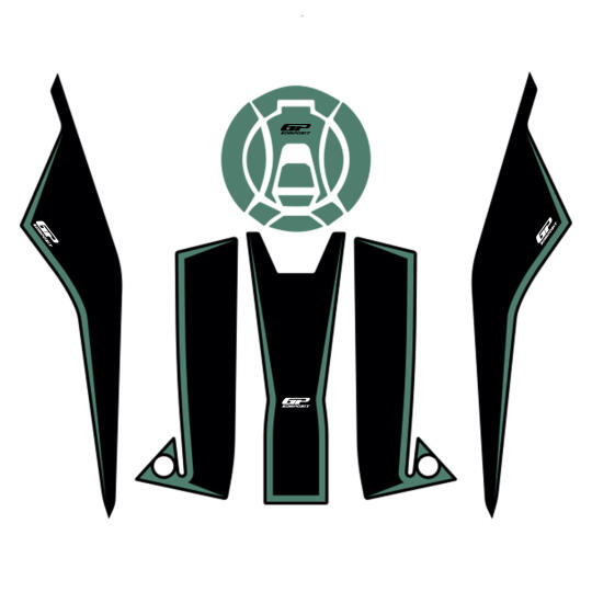 GP Kompozit Zontes ZT368T-G 2026 Uyumlu Tank Pad Yeşil