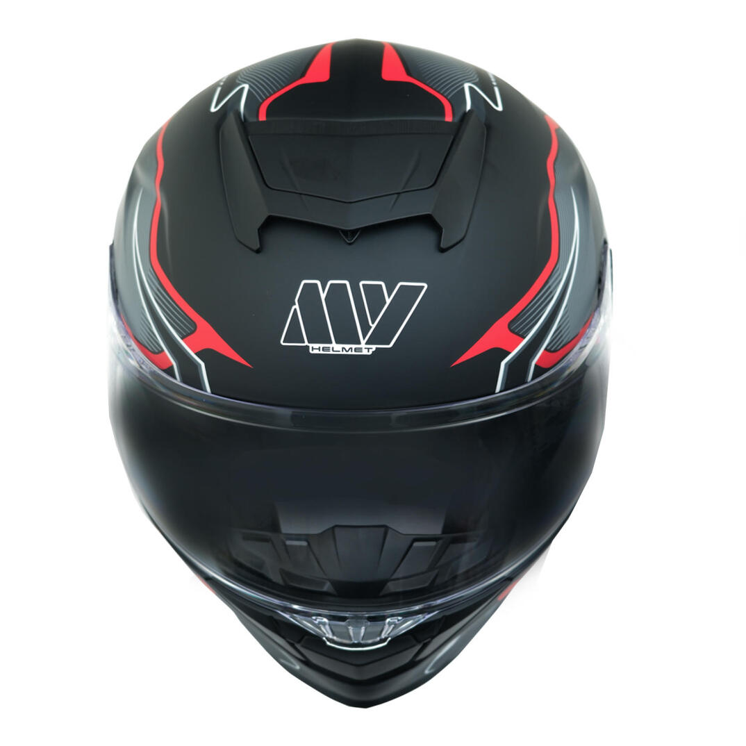 GP MY HELMET MKS001-BGR Yarış Spoiler Güneş Vizörlü Şeffaf Full Face Motosiklet Kaskı - 2