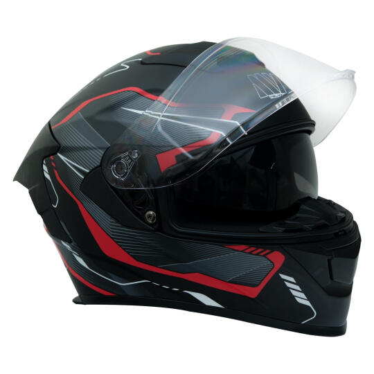 GP MY HELMET MKS001-BGR Yarış Spoiler Güneş Vizörlü Şeffaf Full Face Motosiklet Kaskı - 3