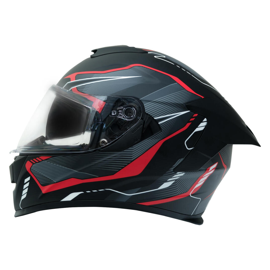 GP MY HELMET MKS001-BGR Yarış Spoiler Güneş Vizörlü Şeffaf Full Face Motosiklet Kaskı - 4