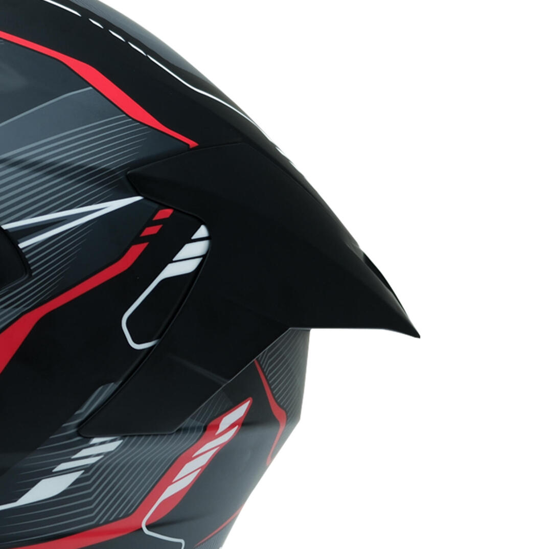 GP MY HELMET MKS001-BGR Yarış Spoiler Güneş Vizörlü Şeffaf Full Face Motosiklet Kaskı - 6