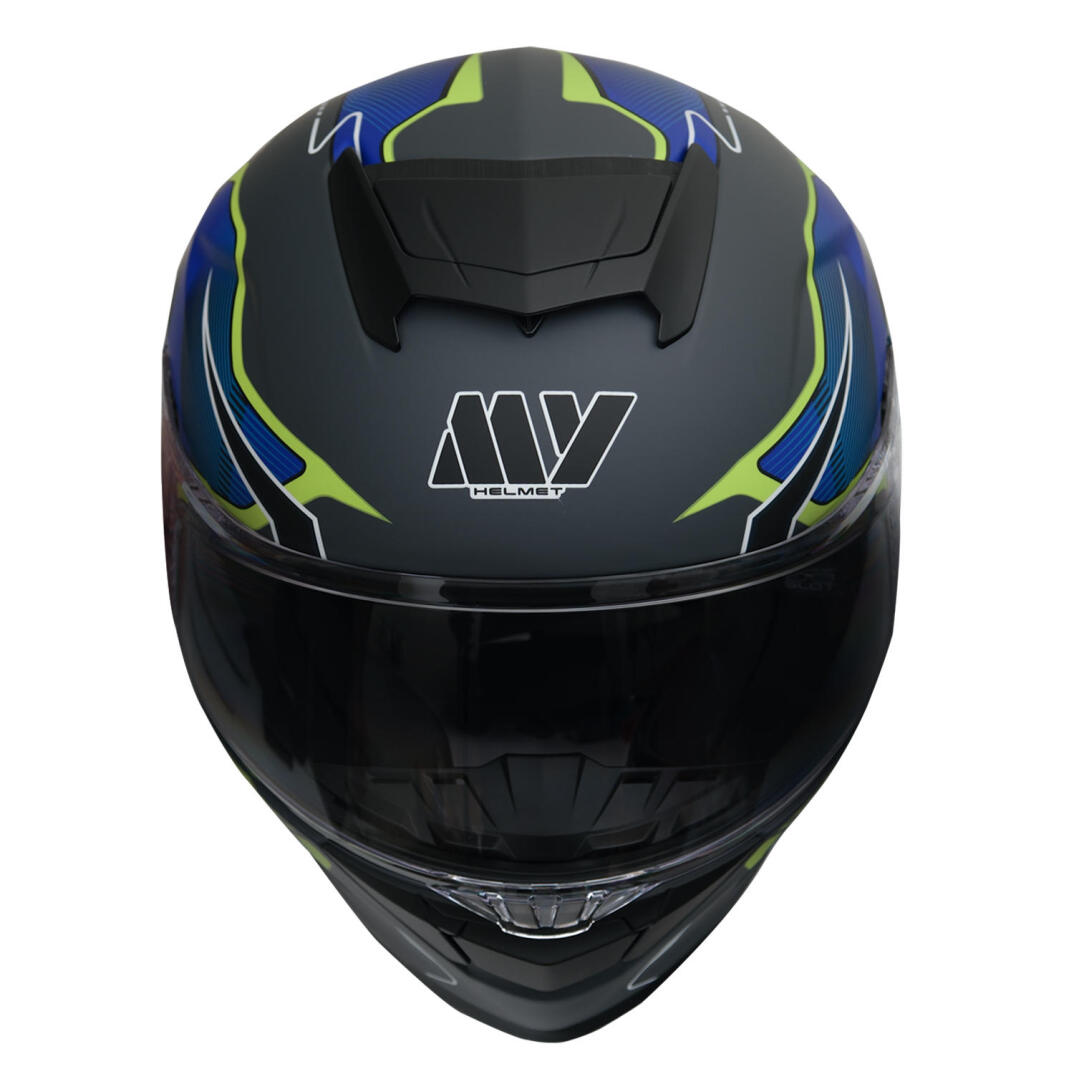 GP MY HELMET MKS001-EGBY Yarış Spoiler Güneş Vizörlü Şeffaf Full Face Motosiklet Kaskı - 2