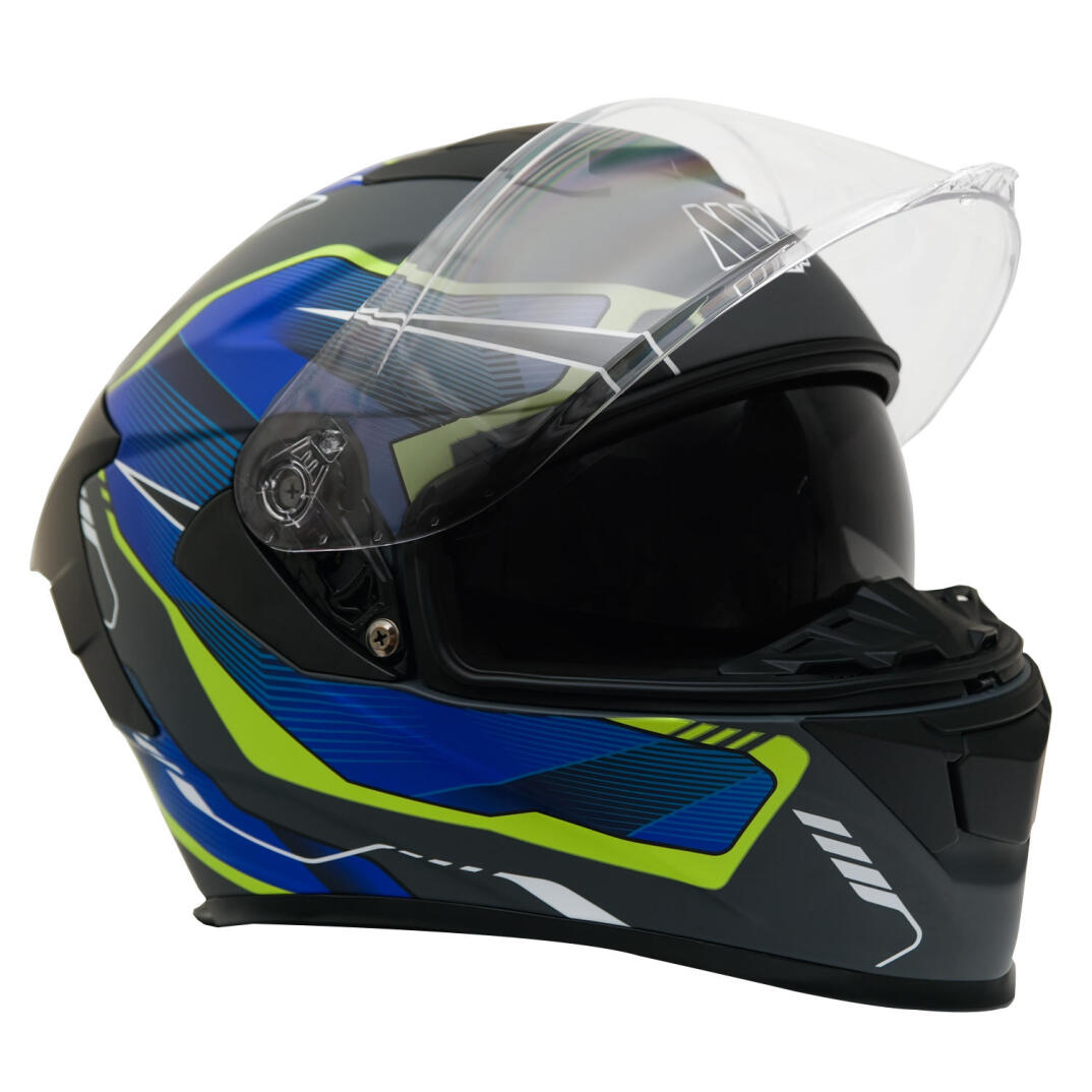 GP MY HELMET MKS001-EGBY Yarış Spoiler Güneş Vizörlü Şeffaf Full Face Motosiklet Kaskı - 3