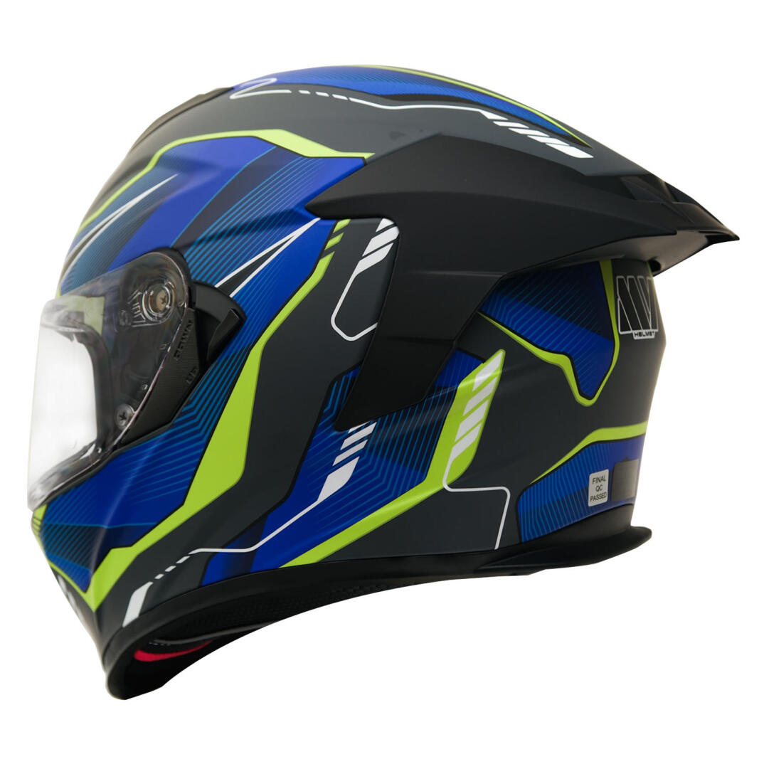 GP MY HELMET MKS001-EGBY Yarış Spoiler Güneş Vizörlü Şeffaf Full Face Motosiklet Kaskı - 5