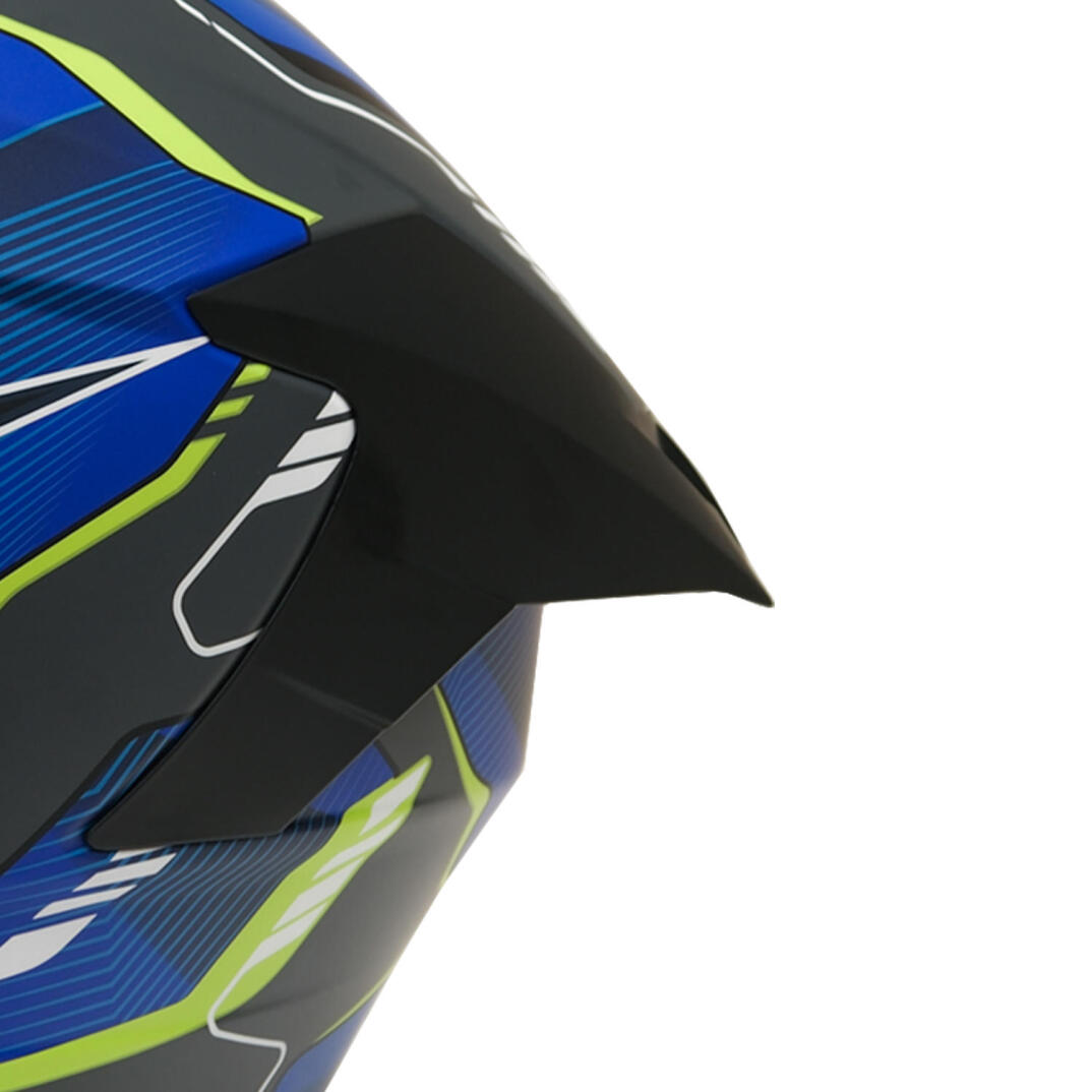 GP MY HELMET MKS001-EGBY Yarış Spoiler Güneş Vizörlü Şeffaf Full Face Motosiklet Kaskı - 6