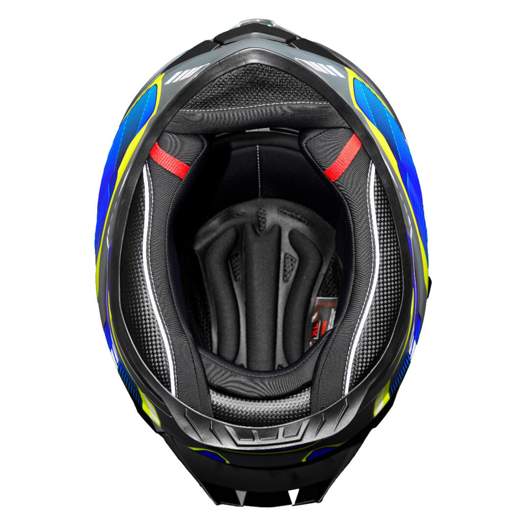 GP MY HELMET MKS001-EGBY Yarış Spoiler Güneş Vizörlü Şeffaf Full Face Motosiklet Kaskı - 7