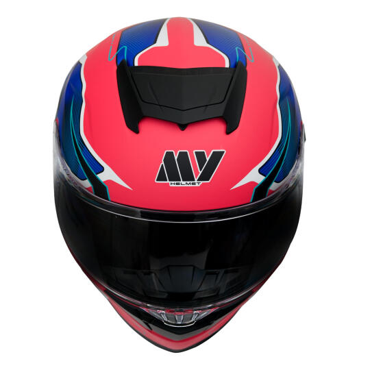 GP MY HELMET MKS001-RBW Yarış Spoiler Güneş Vizörlü Şeffaf Full Face Motosiklet Kaskı (1)