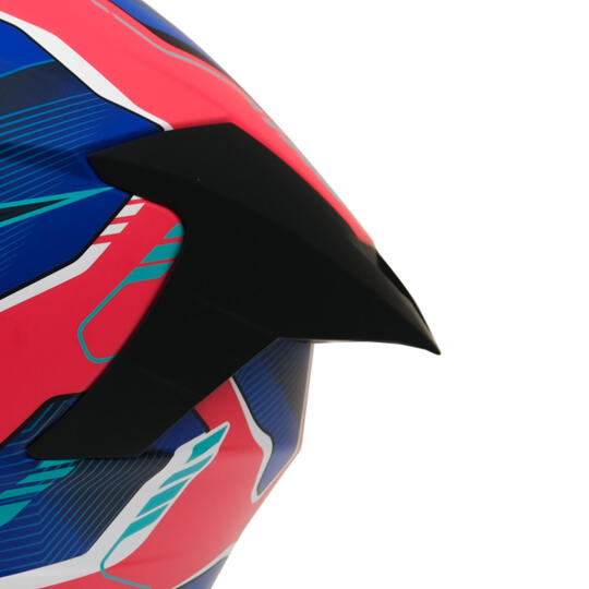 GP MY HELMET MKS001-RBW Yarış Spoiler Güneş Vizörlü Şeffaf Full Face Motosiklet Kaskı - 6
