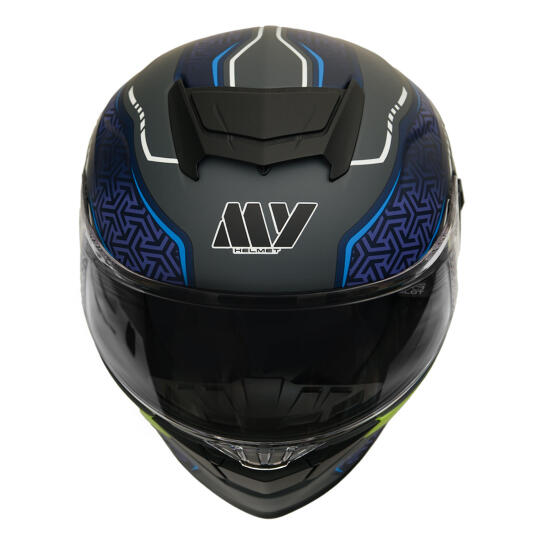 GP MY HELMET MKS001-RGBY Yarış Spoiler Güneş Vizörlü Şeffaf Full Face Motosiklet Kaskı (1)