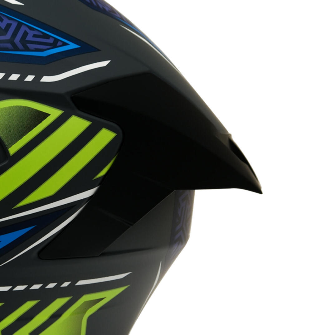 GP MY HELMET MKS001-RGBY Yarış Spoiler Güneş Vizörlü Şeffaf Full Face Motosiklet Kaskı - 6