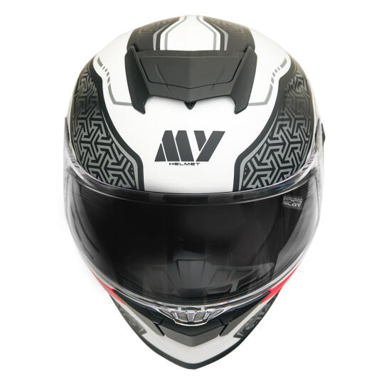 GP MY HELMET MKS001-WRB Yarış Spoiler Güneş Vizörlü Şeffaf Full Face Motosiklet Kaskı (1)