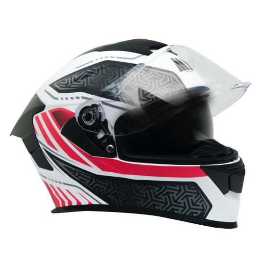 GP MY HELMET MKS001-WRB Yarış Spoiler Güneş Vizörlü Şeffaf Full Face Motosiklet Kaskı - 3