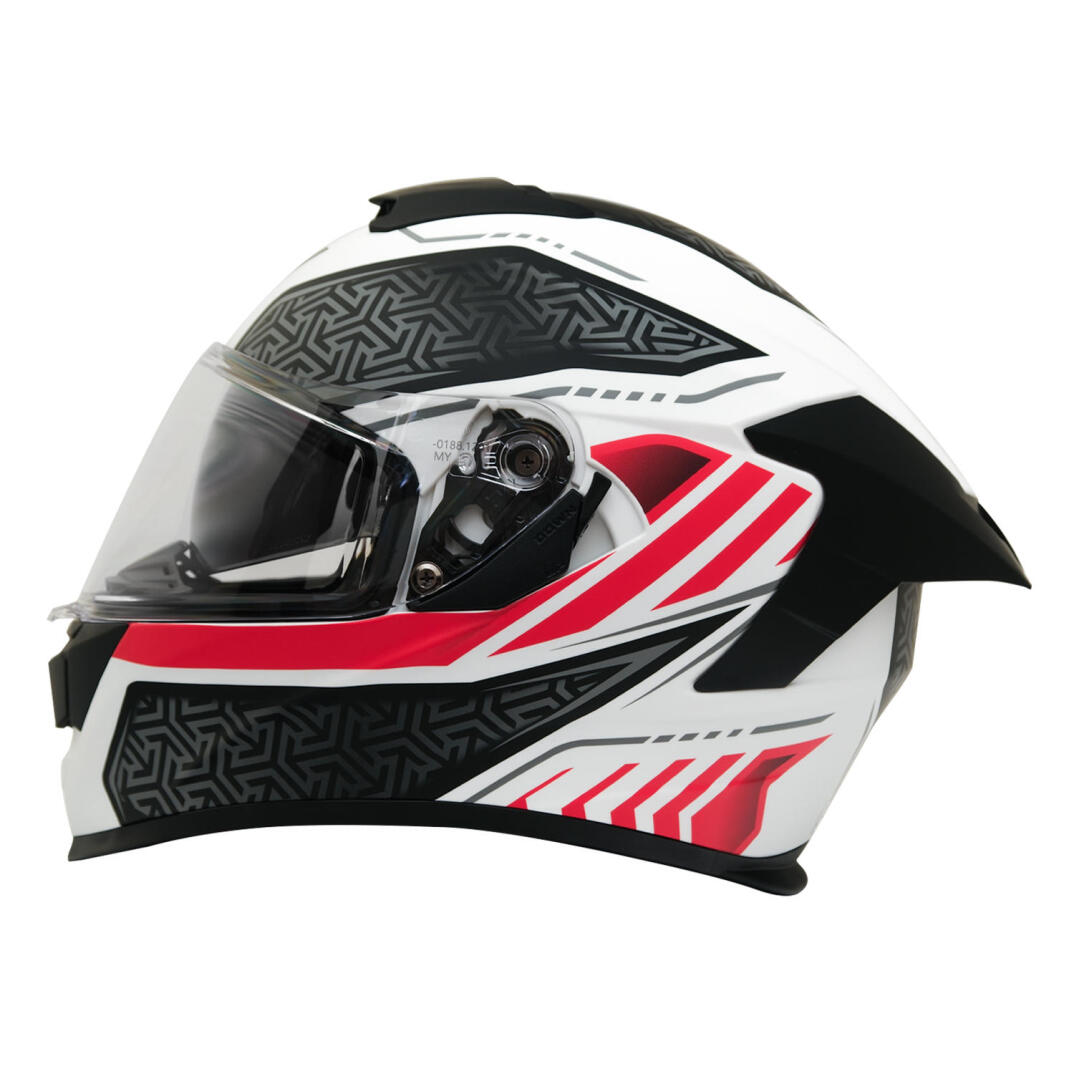 GP MY HELMET MKS001-WRB Yarış Spoiler Güneş Vizörlü Şeffaf Full Face Motosiklet Kaskı - 4
