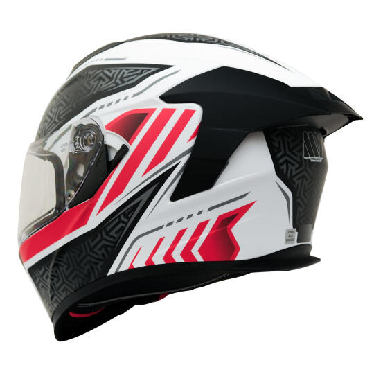 GP MY HELMET MKS001-WRB Yarış Spoiler Güneş Vizörlü Şeffaf Full Face Motosiklet Kaskı - 5