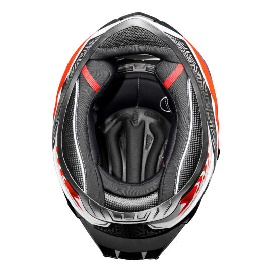 GP MY HELMET MKS001-WRB Yarış Spoiler Güneş Vizörlü Şeffaf Full Face Motosiklet Kaskı - 7