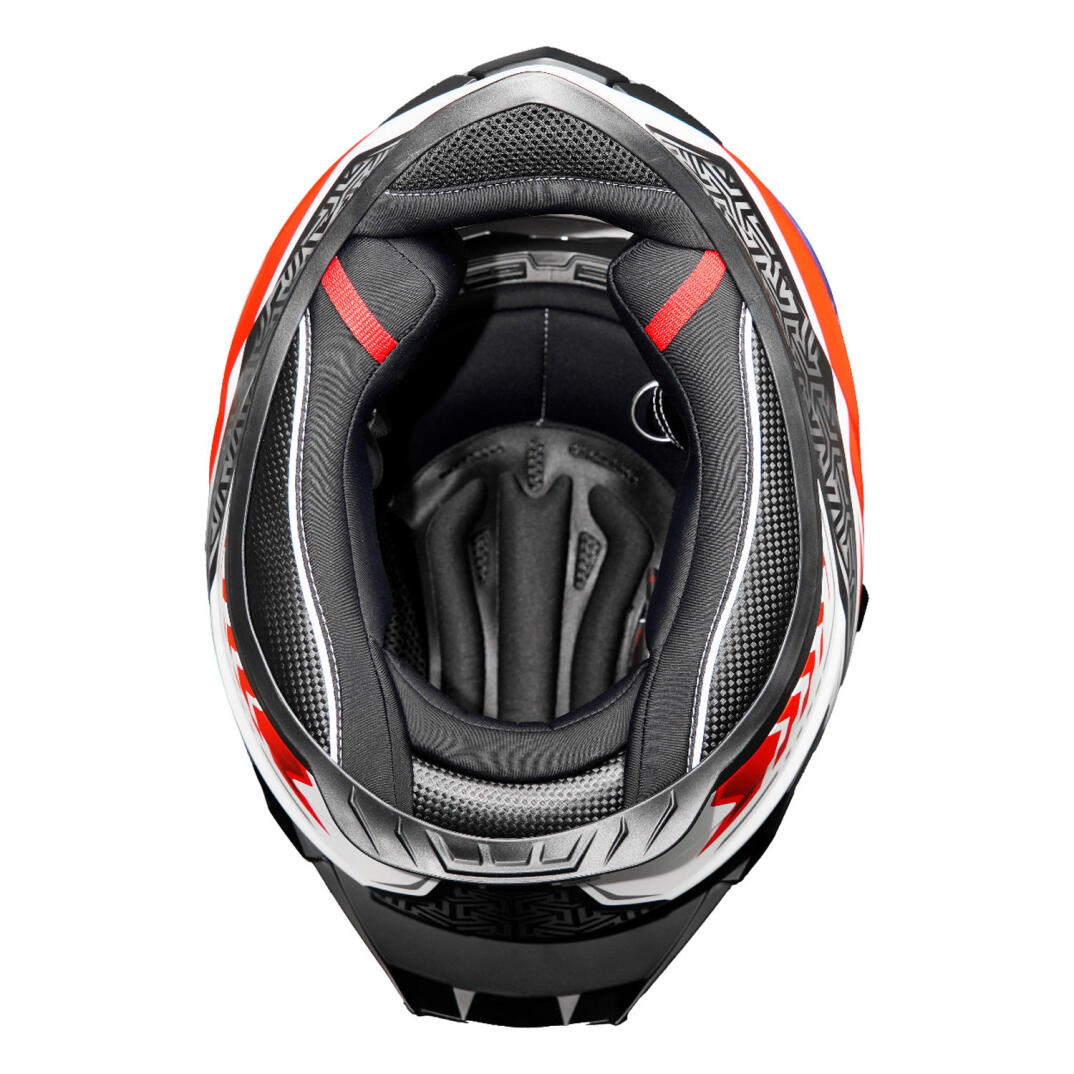 GP MY HELMET MKS001-WRB Yarış Spoiler Güneş Vizörlü Şeffaf Full Face Motosiklet Kaskı - 7