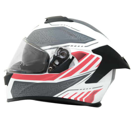 GP MY HELMET MKS001-WRG Yarış Spoiler Güneş Vizörlü Şeffaf Full Face Motosiklet Kaskı - 4