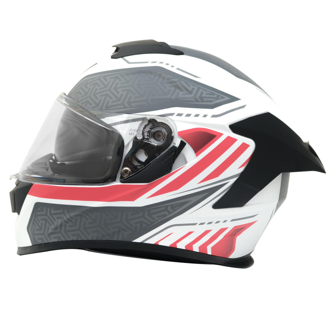 GP MY HELMET MKS001-WRG Yarış Spoiler Güneş Vizörlü Şeffaf Full Face Motosiklet Kaskı - 4