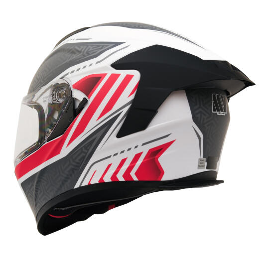 GP MY HELMET MKS001-WRG Yarış Spoiler Güneş Vizörlü Şeffaf Full Face Motosiklet Kaskı - 5