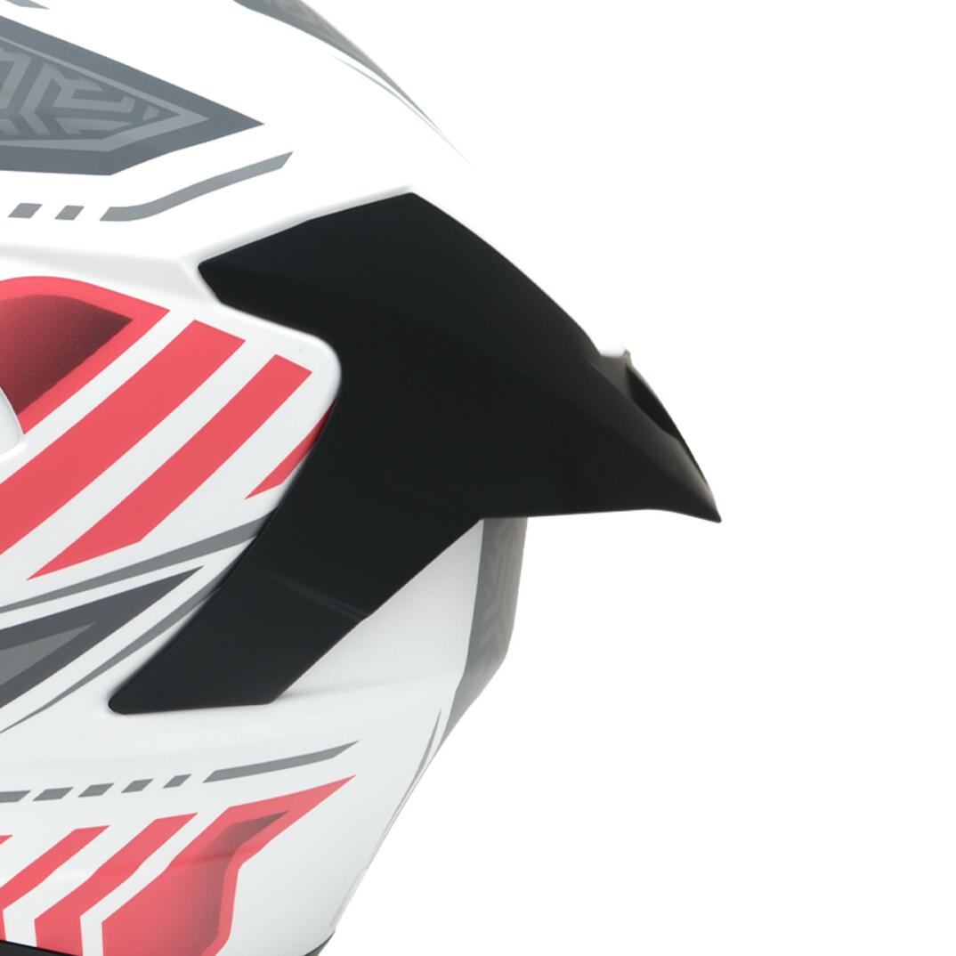GP MY HELMET MKS001-WRG Yarış Spoiler Güneş Vizörlü Şeffaf Full Face Motosiklet Kaskı - 6