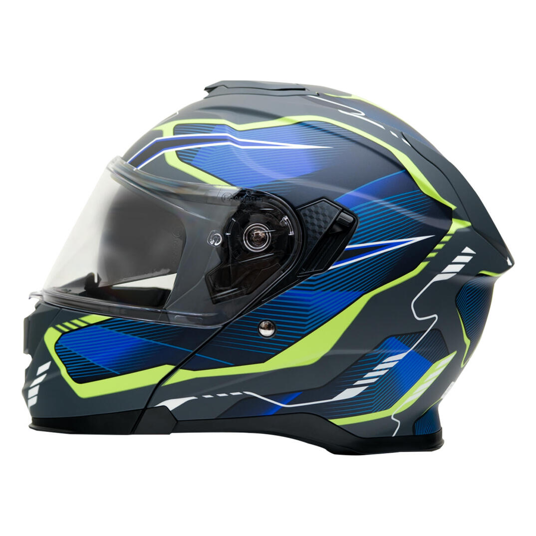 GP MY HELMET MKS002-EGBY Güneş Vizörlü Şeffaf Çene Açılır Motosiklet Kaskı - 4