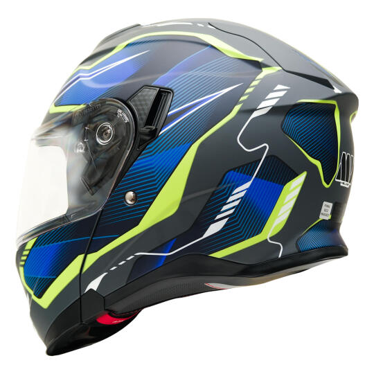 GP MY HELMET MKS002-EGBY Güneş Vizörlü Şeffaf Çene Açılır Motosiklet Kaskı - 5