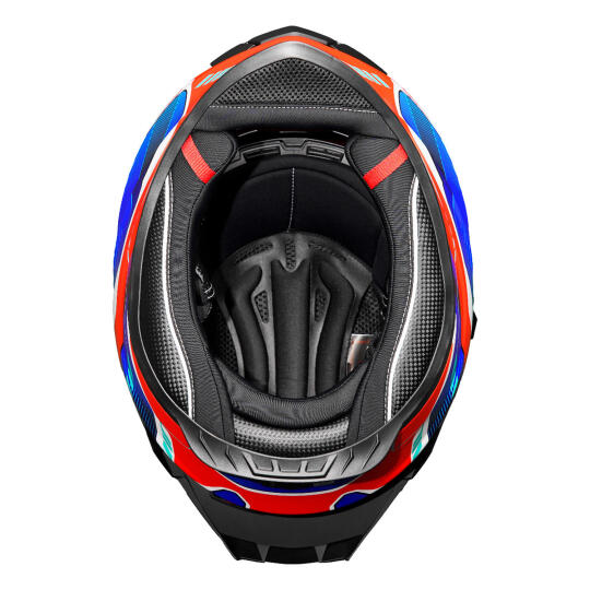 GP MY HELMET MKS002-RBW Güneş Vizörlü Şeffaf Çene Açılır Motosiklet Kaskı - 7
