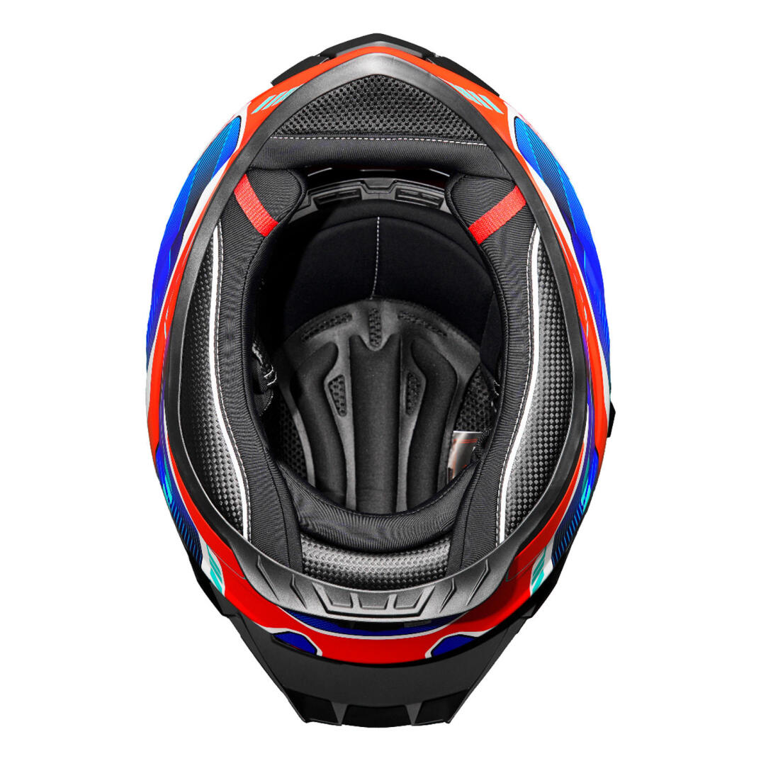 GP MY HELMET MKS002-RBW Güneş Vizörlü Şeffaf Çene Açılır Motosiklet Kaskı - 7
