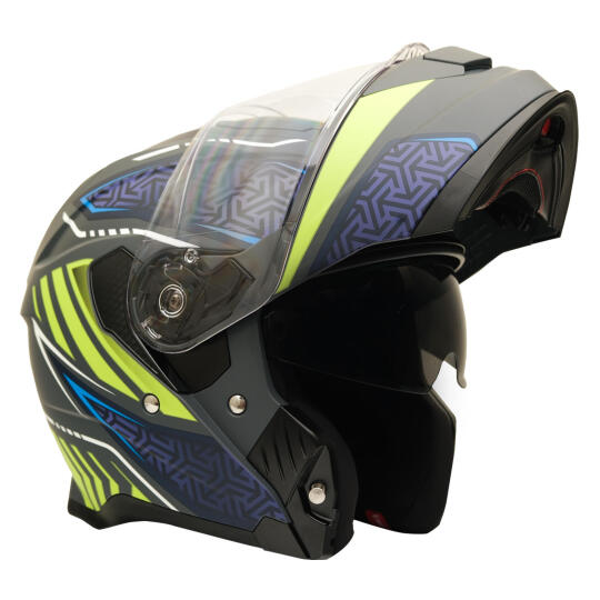 GP MY HELMET MKS002-RGBY Güneş Vizörlü Şeffaf Çene Açılır Motosiklet Kaskı - 3
