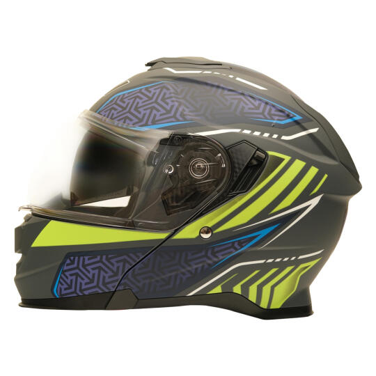 GP MY HELMET MKS002-RGBY Güneş Vizörlü Şeffaf Çene Açılır Motosiklet Kaskı - 4