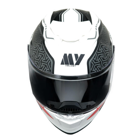 GP MY HELMET MKS002-WRB Güneş Vizörlü Şeffaf Çene Açılır Motosiklet Kaskı (1)
