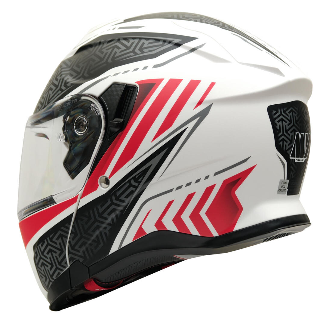 GP MY HELMET MKS002-WRB Güneş Vizörlü Şeffaf Çene Açılır Motosiklet Kaskı - 5