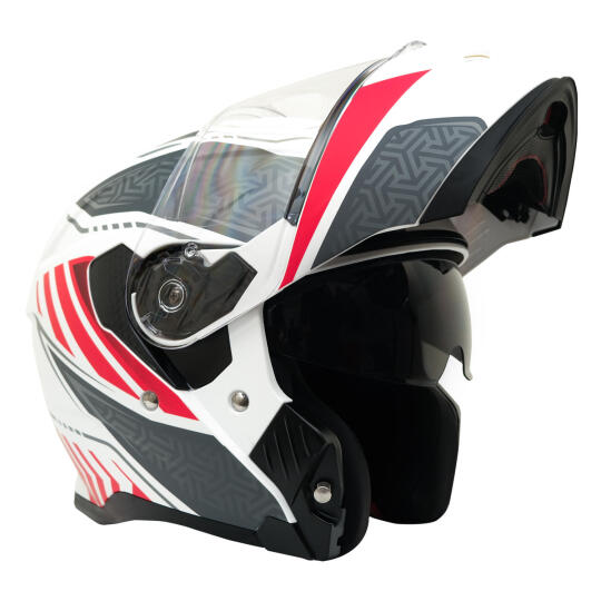 GP MY HELMET MKS002-WRG Güneş Vizörlü Şeffaf Çene Açılır Motosiklet Kaskı - 3
