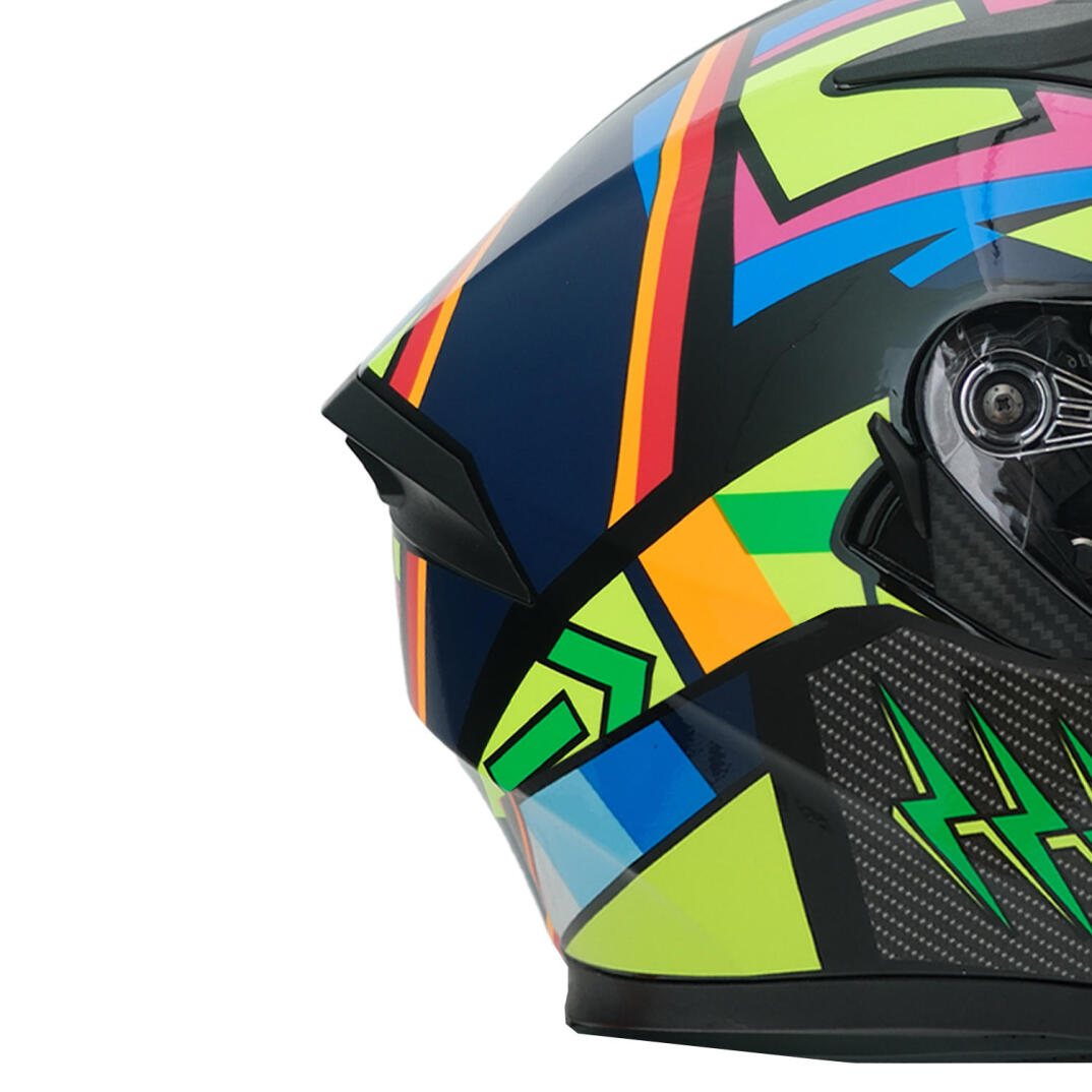 GP NERO MKS003-BB5NY Güneş Vizörlü Şeffaf Full Face Motosiklet Kaskı - 5