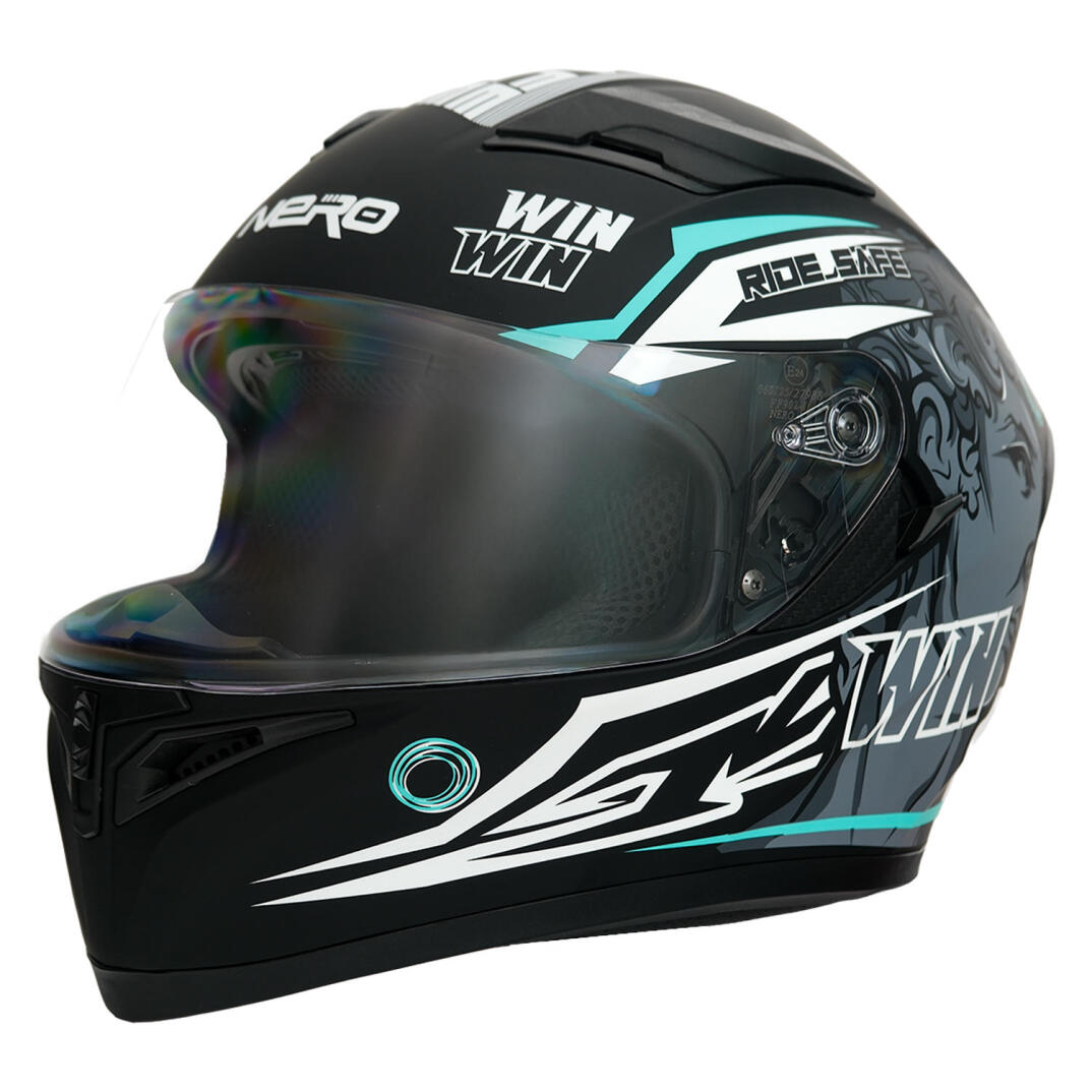 GP NERO MKS003-MBB2G Güneş Vizörlü Şeffaf Full Face Motosiklet Kaskı - 1