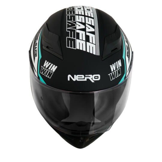 GP NERO MKS003-MBB2G Güneş Vizörlü Şeffaf Full Face Motosiklet Kaskı (1)