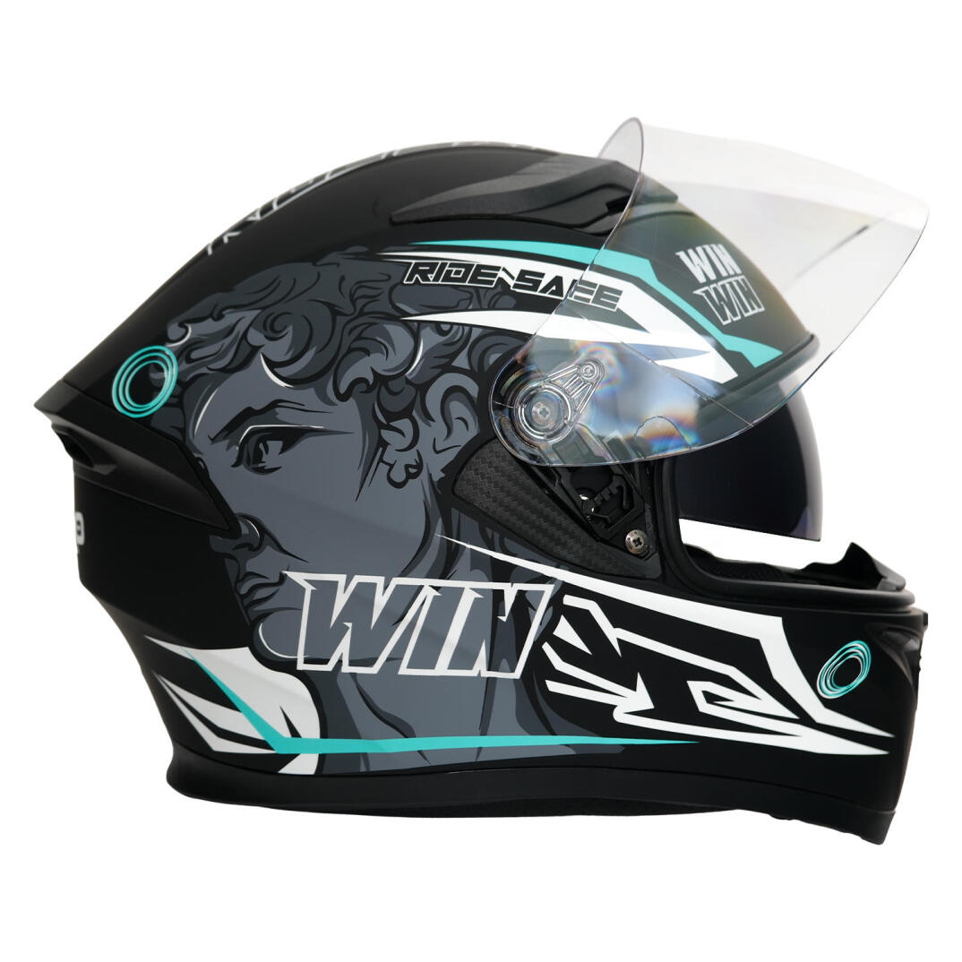 GP NERO MKS003-MBB2G Güneş Vizörlü Şeffaf Full Face Motosiklet Kaskı - 3
