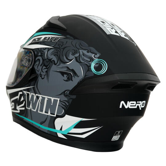 GP NERO MKS003-MBB2G Güneş Vizörlü Şeffaf Full Face Motosiklet Kaskı - 4