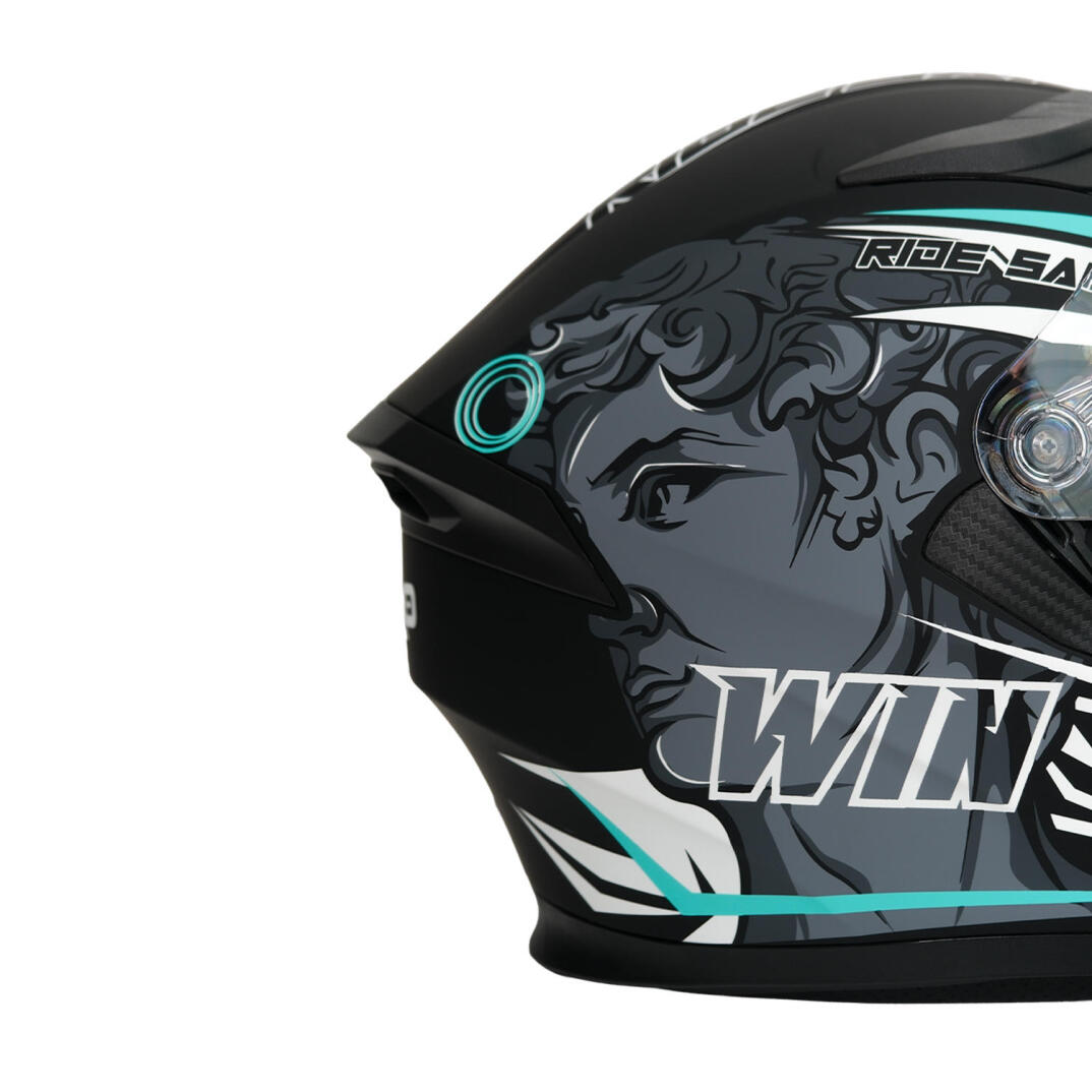 GP NERO MKS003-MBB2G Güneş Vizörlü Şeffaf Full Face Motosiklet Kaskı - 5