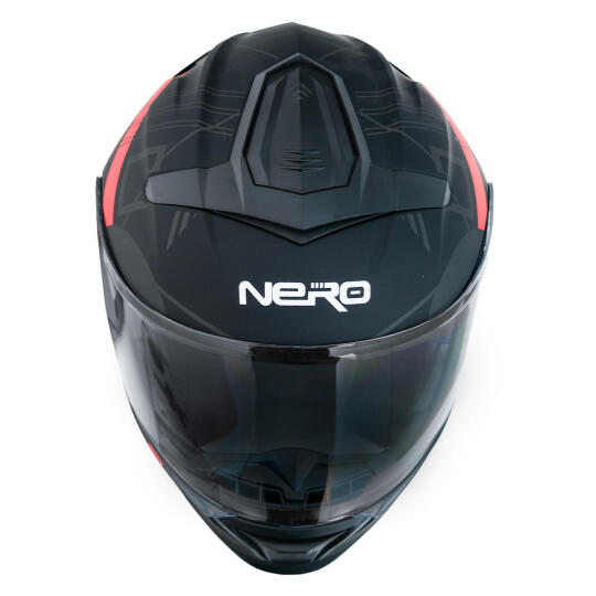 GP NERO MKS004-MBA1R Güneş Vizörlü Şeffaf Çene Açılır Motosiklet Kaskı (1)