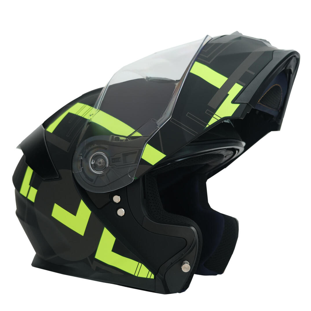 GP NERO MKS004-MBA1Y Güneş Vizörlü Şeffaf Çene Açılır Motosiklet Kaskı - 3