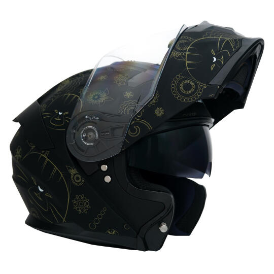 GP NERO MKS004-MBA2G Güneş Vizörlü Şeffaf Çene Açılır Motosiklet Kaskı - 3