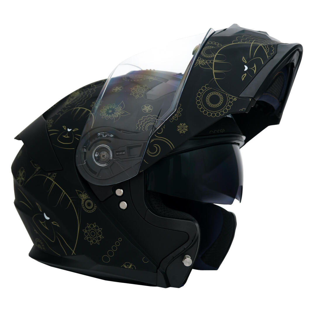GP NERO MKS004-MBA2G Güneş Vizörlü Şeffaf Çene Açılır Motosiklet Kaskı - 3