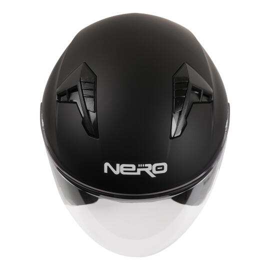 GP NERO MKS006-MB Şeffaf Vizörlü Motosiklet Yarım Kask (1)