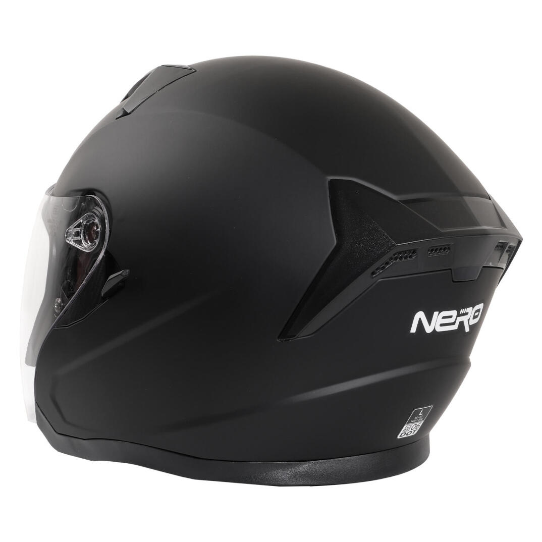 GP NERO MKS006-MB Şeffaf Vizörlü Motosiklet Yarım Kask - 5