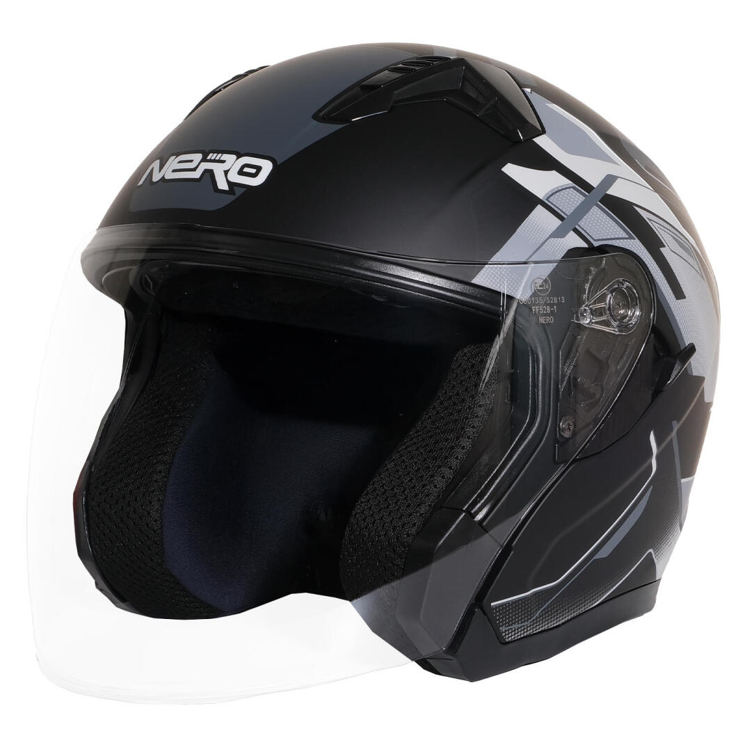 GP NERO MKS006-MBC3G Şeffaf Vizörlü Motosiklet Yarım Kask - 1