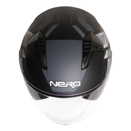 GP NERO MKS006-MBC3G Şeffaf Vizörlü Motosiklet Yarım Kask (1)